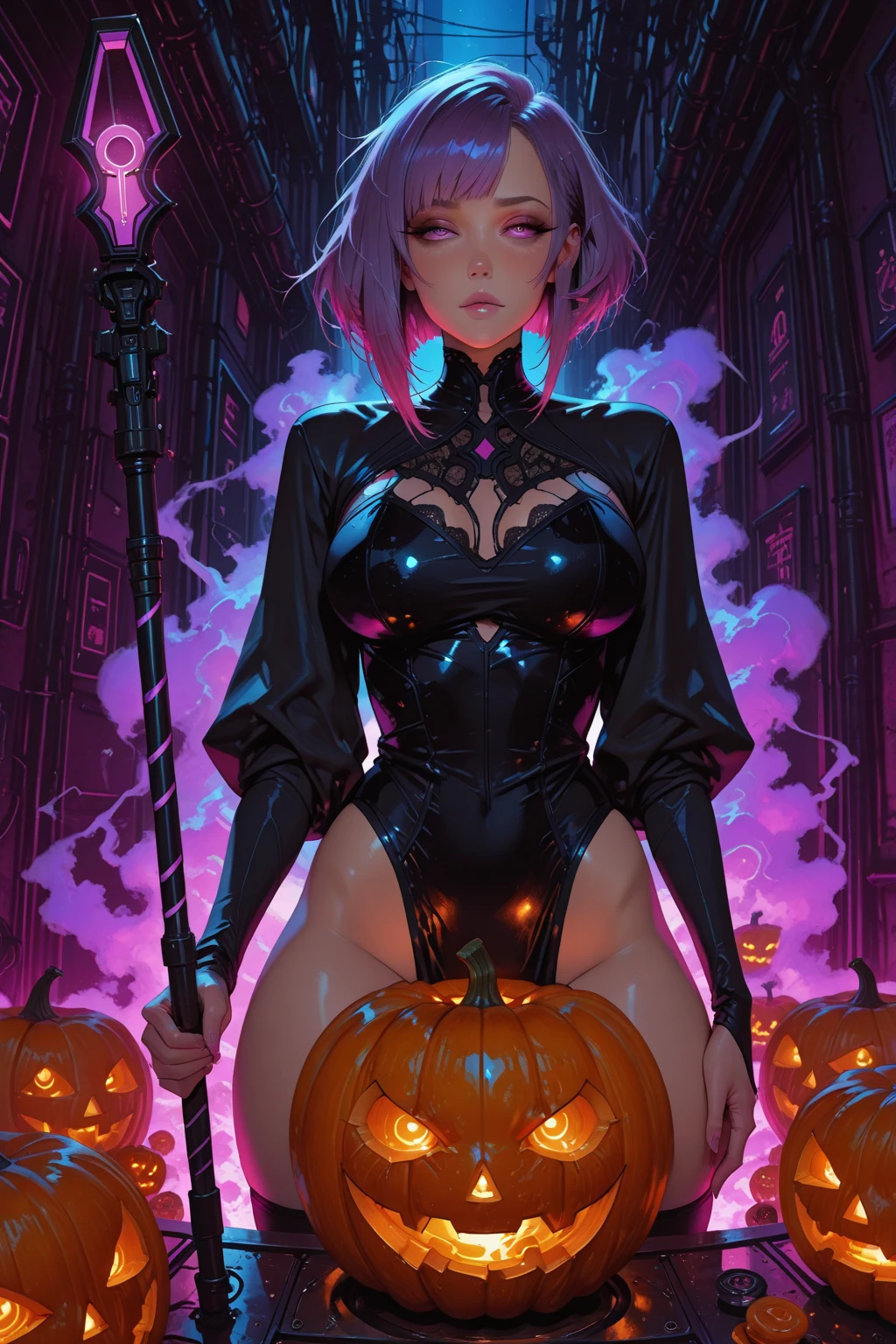 Beautiful Alluring Female Witch Rihanna, Magic Theme, Fantasy Theme, Bare Skin, Inside A Pumpkin Patch, Barely Clothed, Beautiful D&D Character Portrait, Ominous, Dark Fantasy, Detailed, Digital Art, Extreme Detail, Polished, Beautiful, Hyperdetailed, Intricate, Elaborate, Meticulous, Anime Character, Detailed, Anime Face, Sharp Focus, Unreal Engine, 3d Rendered, Volumetric Lighting, Reflections, Glossy, Digital Illustration, Warm Colors, Complementary Colors, Sensual Pose, Suggestive Pose, Full Body Shot, Lewd, naked, vissible nipples, anatomically correct 💖❤💕💋