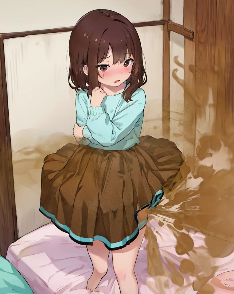 (8K, ultra-detailed, best quality, anatomically perfect body:1.5), (small breast:1.2), shiny skin, (1 girl), (have to pee:1.1), (urge to pee:1.2), (peeing self), (pp clothes:1.6), (very desperate to pee:1.3), (arrived at the toilet bowl), (standing), (Each one has a different maxi Lolita dress:1.4), (Each one has a different footwear:1.1), (Each one has a different hairstyle), (knees together and feet apart:1.4), (Rub each other's knees:1.2), (leaning forward:1.3), (hand between legs), (holding the crotch:1.5), (orgasm:1.6), (blush:1.5), (embarrassment:1.4), (impatience:1.3), (flustered:1.2), (fidgeting around:1.5), flowing sweat, (erotic waist twist:1.3), (panting), (breathless:1.4), Erotic feelings, (close eyes, closed mouth:0.95), (edgOrgasm), looking away, (upskirt:1.3), nsfw, 