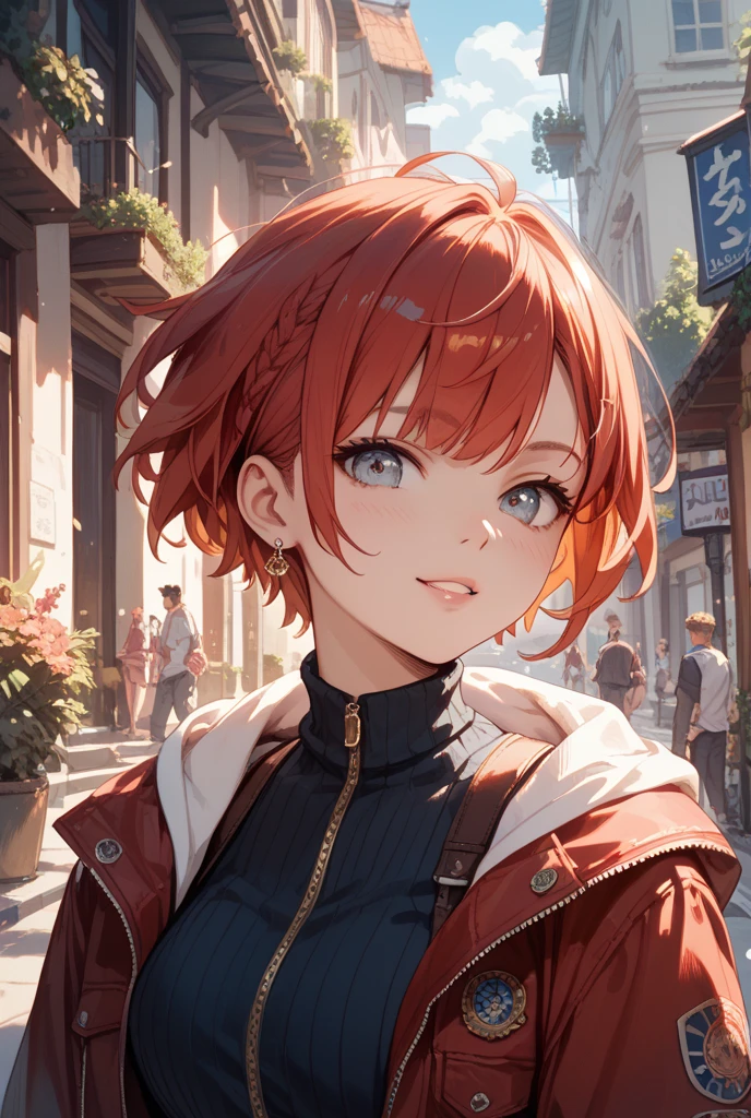  Hair　bangs　 Red　sling　double teeth　beautiful　 Slim　hoodie　sexy　boy