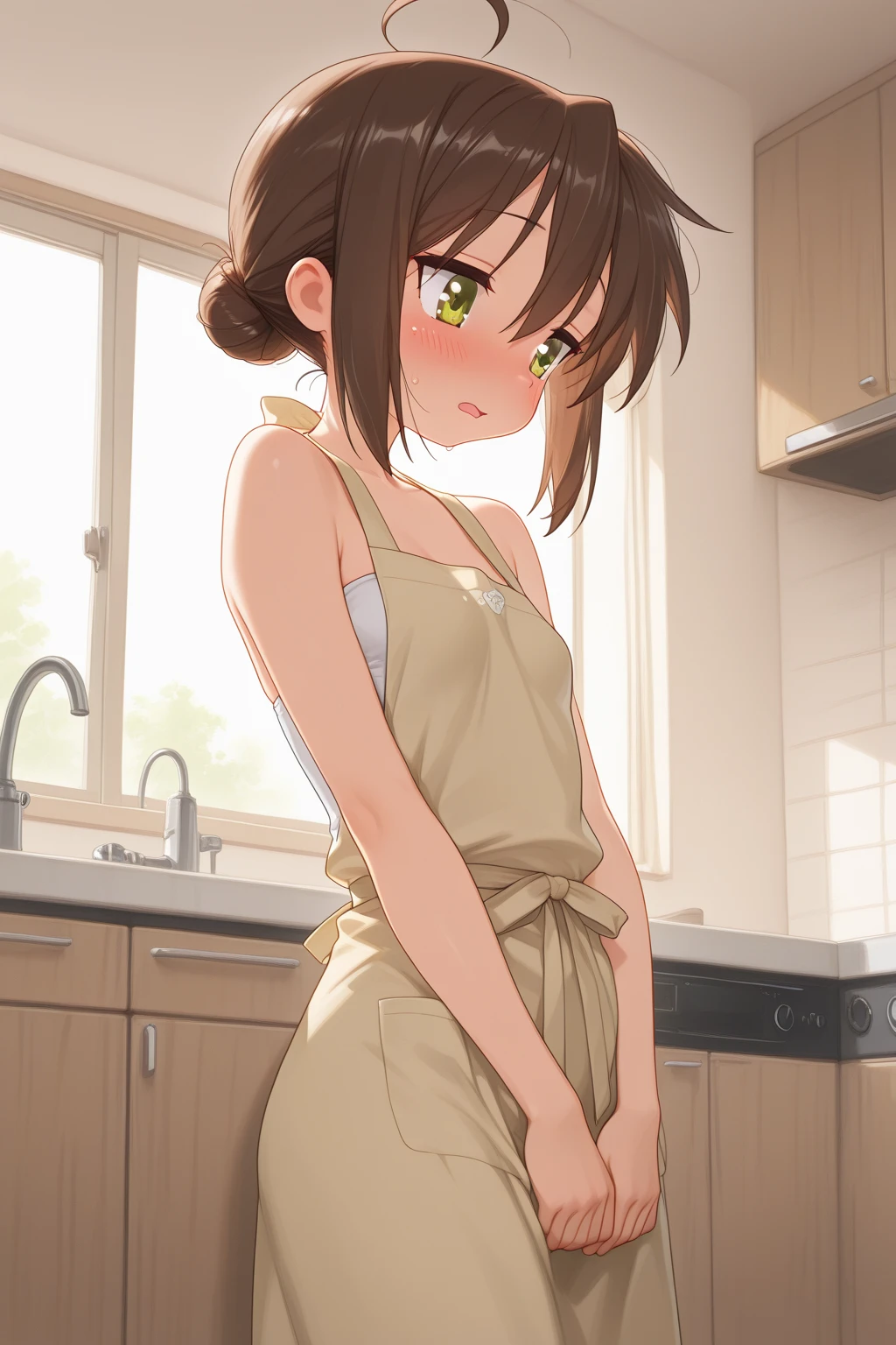 {{Top image quality}},Emily is 23 years old with light brown hair, Typically、Stuck in a bun or ponytail. His eyes are green and expressive, Convey a gentle and warm personality. She has an average height, About 1.65 m, With a slender and well-defined figure、Move your body. Emily likes to dress simple and comfortable, Wear practical clothes, Long sleeve blouse and neutral colors. She usually、almost no makeup, Prefer a natural look. Best Quality, photos realistic, 32 k.