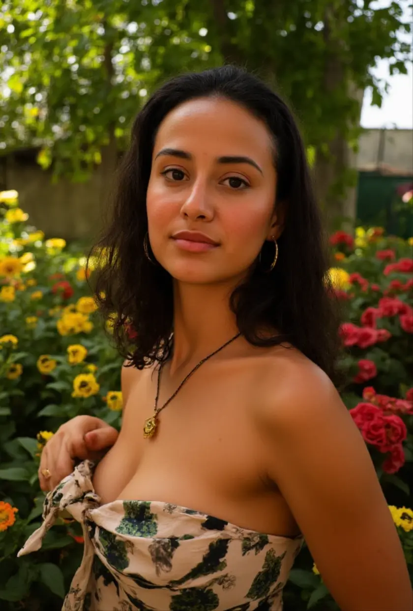 raw photo of a (skinny) naked ((african massaii)) 18yo girl proudly presenting her tiny firm tits, (long nipples), cameltoe pussy, big pussy lips, short dark hair (in a bun:1.3), standing on the patio of a spanish villa, innocent expression, ((very beautiful young face)), (narrow hips), RAW photo, high quality, 35mm photograph, bokeh, professional, 4k, highly detailed, (full nude:1.3), (upper body:1.3), <lora:epiCRealismHelper:0.7> ,<lora:more_details:0.5>, higly detailed background, highly detailed face, <lora:Background_Detail_v3:1>,<lora:nicetits-L1:0.3> , <lora:breastsizeslideroffset:-0.9>,