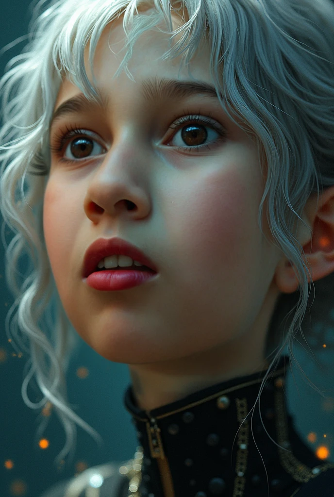 Beautiful and colorful woman: 21 years old woman, messy hair, oil painting, beautiful and perfect face with soft skin, perfect face, pinkish green colors, light and violet magnetic additions, light red additions, Cosplay, wearing  or  nightgown , holding cutlery, intricate details home screen masterpiece in 8k resolution beautiful face digital painting photorealistic art station smooth fluid black paint: photorealistic masterpiece in 8k resolution: intricately detailed fluid gouache painting: by John Baptist Mongue: calligraphy: acrylic: watercolor art, professional photography, natural lighting, volumetric lighting maximalist photo illustration: by Marton Bobzert: complex, elegant, expansive, Fantastic