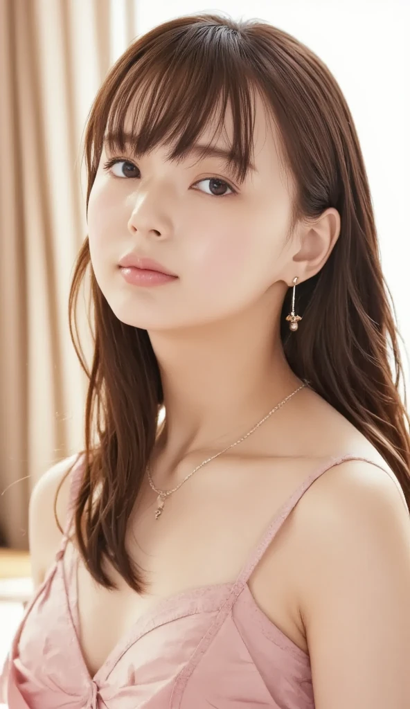 4086kbit,Attention to detail,The Truth About Skin and Skin Texture,
((20-year-old, Sexy and beautiful female staff:1.2)),
((High-class girls bar, She sat on the sofa in the store.、Take a seductive pose., Start taking off your clothes, Very good, I can see your beautiful thighs:1.5)),
((Sexy vibe, Initiates mating with males, Put your penis between your breasts, Poke out your lips, Sigh leaks out, Disheveled Hair)),
((Give me a kiss, me:1.2)),
((22 years old, Beautiful female college student, Naughty lips, Sexy body, Look to the side:1.2)),
((Small breasts, Flat Chest, chest is slightly drooping, slightly open your lips:1.2)),
Eye focus, Narrow shoulders, Beautiful clavicle, Thin arms, Thin legs, The back of the hand is beautiful and feminine, Slim figure, Soft belly, Tight waist, Highly detailed face, super detailed breasts, Ultra-detailed skin, Fair skin, Shiny skin, Ultra-detailed lips, Fuller lips, Thick and soft lips, Glossy pink lips, Blushing, White teeth, blue eyes, Beautiful actress makeup, Dark and cute makeup, Pink lipstick, Dark brown hair, Delicate and soft hair, (Put your hair up, Fluffy short bob:1.2), (Sweep your bangs to the side:1.2), (Stylish earrings,necklace:1.2),