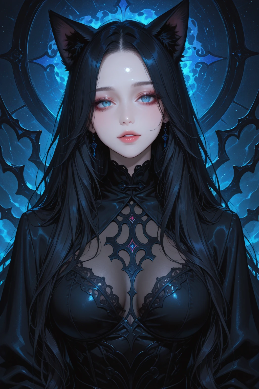 Succubus with the face of Emily Rudd: Dua Lipa, sultry posing, (Symmetrical) conceptual artwork, dark fantasy background, abstract beauty, hyperdetailed, not brom style,