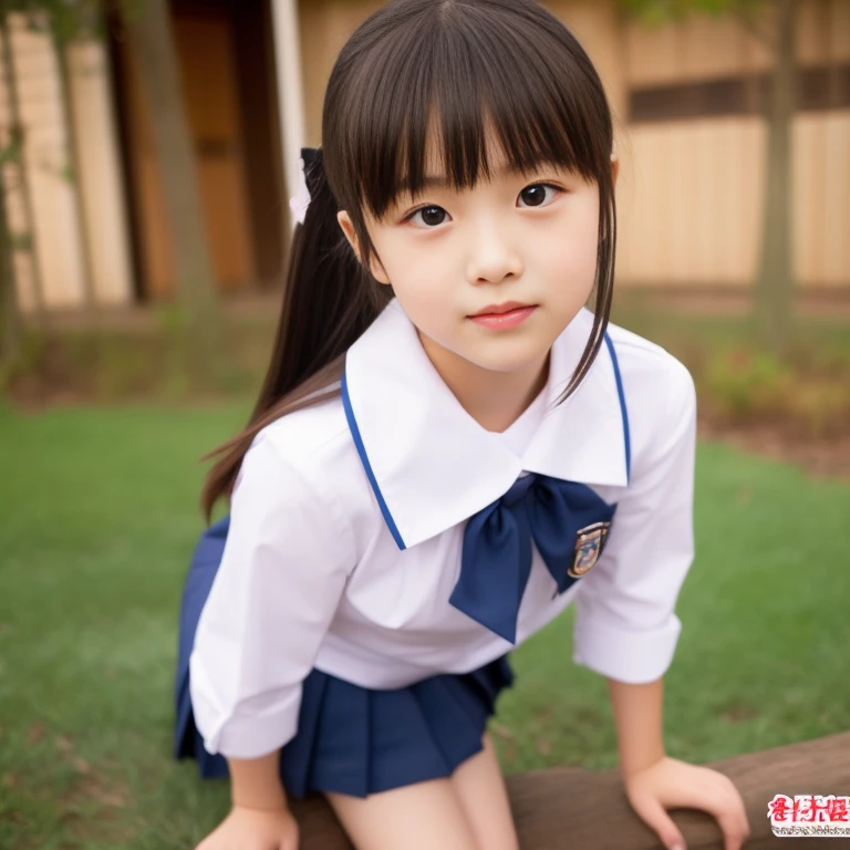 Japanese,Beautiful girl at 6 years old:1.85,Baby Face:1.85、Ultra-flat chest:1.85、Ultra short height、M-shaped foot:1.85、Sleep on your back、An innocent smile,cute,Primary school students,女子Primary school studentsの私服,Summer clothes、clavicle、Black Hair、Nipples are visible:1.85、On the crib:1.85、Childish、Smiling with teeth showing、Please spread your legs as far as possible