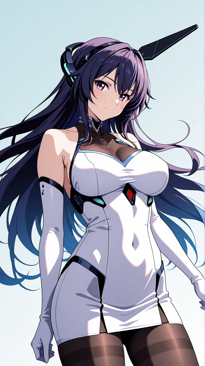 task(9nmn948k0ph1c1k) <lora:Grey Heart REV1:0.7> grehea, black hair, long hair, breasts, cleavage, very long hair, symbol-shaped pupils, elbow gloves, red eyes