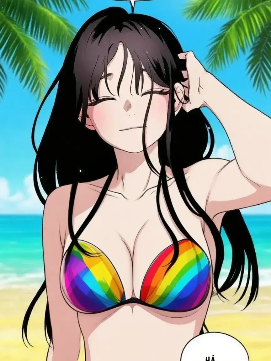 (masterpiece, 4K, highest quality, anime style: 1.9, Detailed face, Lovely, Ocean,Bold Line, High resolution, anime, Lake 4. alone, Curvaceous, Thighs, Cleavage, Center of chest, Very slim belly, Cowboy Shot, (Leopard print micro bikini),1 girl, yukino yukinoshita,