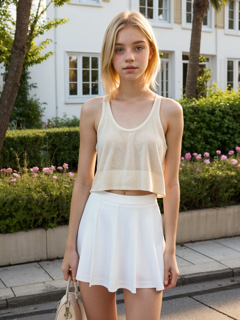 professional photograph by tim walker taken with a Fujifilm X-H2S Mirrorless Camera , film grain, bird´s eye view , __camera_distance__, a beautiful amateur blonde in the park, cute face, skinny athletic body, wearing a pleated mini skirt, Perky Breasts, light smile, extremely detailed eyes, pale skin, bold lines, hyper detailed, shadow play, dramatic lighting, high contrast, moody, cinematic style, sexy provocative pose, looking at viewer.
<lora:add-detail-xl:1> <lora:xl_more_art-full_v1:0.5>
