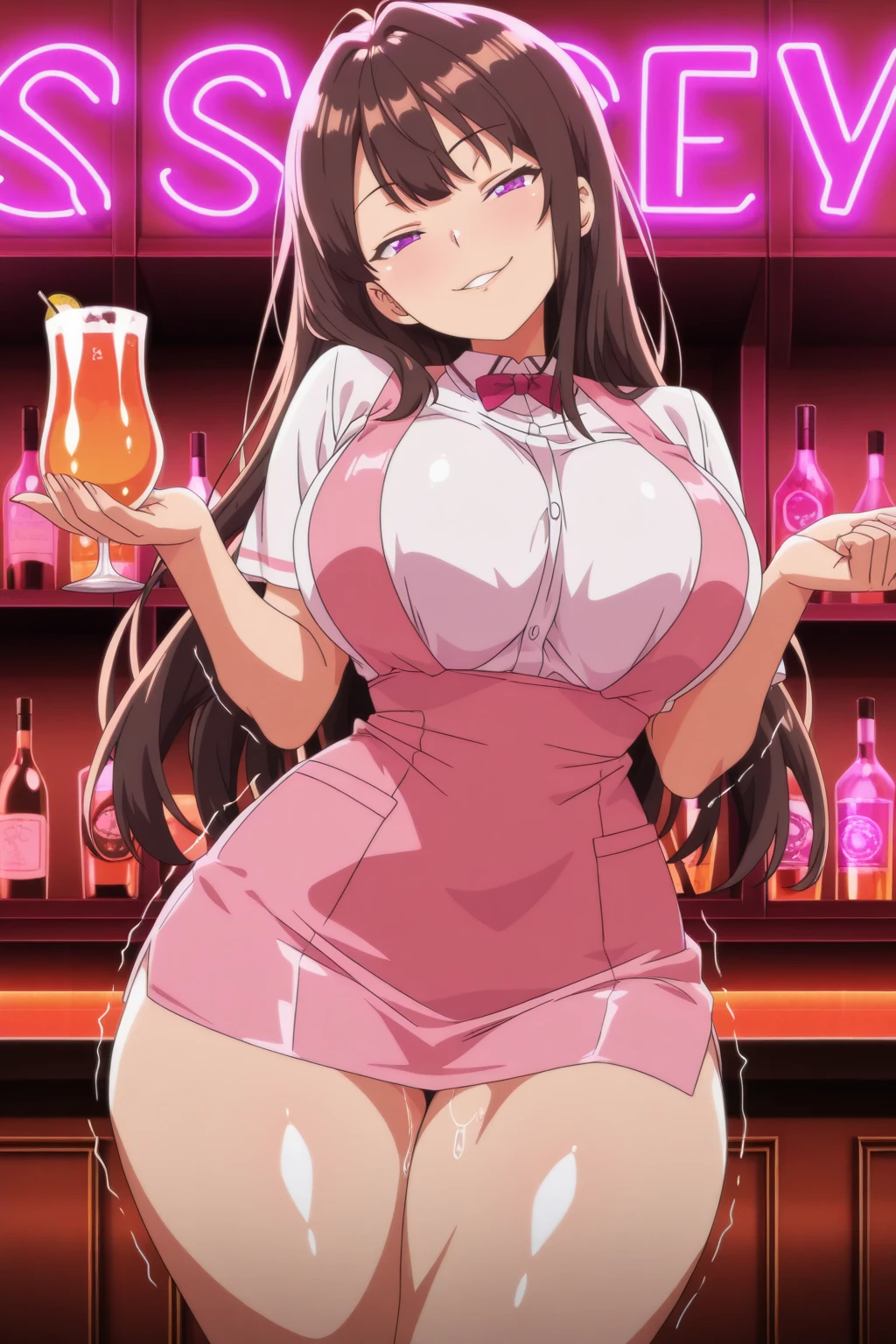 (vulgar),Juliana Tokyo,Japan,super breast,sweaty skin,having an orgasm, disco club,drinking white cum in glass,crowd,mature curvy woman,Alone,(black hair),bob hair,(silver bikini),
