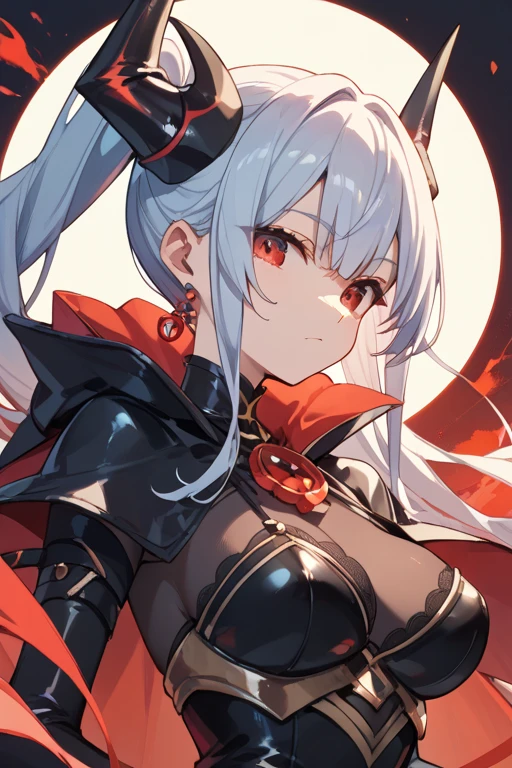Mature girl ,Red eyes,gray hairs,Undead warriors,The undead,Europeans,enchanted,Pale skin,Mask mask,Long white hair,Red eyes,Gorgeous accessories,masterpaintings,sexy cleavage,Broken armor,Slender,Parted bangs,Stone building in the background