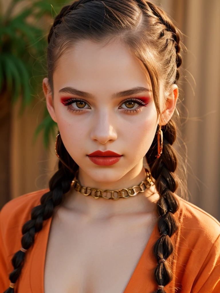 realistic portrait photo, highly detailed, (highly sharp:1.2), very detailed faces, 4k, (full body shot:1.3),
1girl, loba, lobapex corset, lobapex jacket, lobapex choker, lobapex earrings, lobapex gloves, (lobapex pants:1.2), lobapex boots, twin braids , <lora:LobaV1:0.4>
EGirlMakeup, red eyeshadow, eyelashes, red lips, <lyco:eGirlMakeup-10:0.2>, BREAK
from behind,
(front lighting:1.2), (side lighting:1.2)