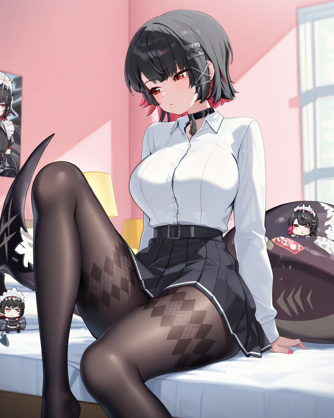 ((Highest quality)), ((masterpiece)), (detailed), One girl, Sexy short-haired girl, Ultra HD, 8K　Erotic　tits　Masturbation　Completely naked　Small in stature　Spread your legs　Sweat　Vibe　jumpy　Breast milk　Rub your own breasts　Completely naked　Blushing　Big Breasts　Black Hair