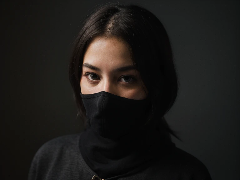 A sleek and modern logo design for a Telegram music channel. The background is a sleek black, with a bold and vivid red circle inthe center. Above the circle, a stylized ninja in pure black, adds a touch of cool and edgy flair to the design. Above the ninja, the channel name "KatanaMusic" is written in clean, modern font, exuding a sense of sophistication and style. Anime style 