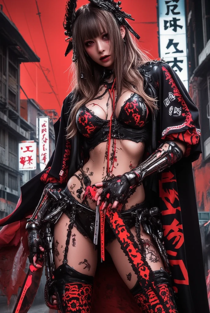 (Burning edge flame effect), Sunrise City Building, (It's photorealistic: 1.4), 、Lurking in the darkness of the city, 、Wearing a bright red lace cloak、Woman with bright red spider tattoo all over her body、Tattoo of a spider web in the center of the face、The body of the spider on the bridge of the nose、Tattoo in the form of a spider covering the face,High resolution, (It's photorealistic: 1.4), Raw photo, , Spider webs are entangled all over the body, And a bright red spider tattoo covers the body,、High-end underwear with exposed skin can be seen through、ecstatic face, (eyes are black), small breastidi hair), (cloud: 1. 5), Spiders spreading their legs, Large cobwebs, high contrast, Lurking in the darkness of the city, shadow area, strobe lighting) soft skin, clean skin, skin texture, (Depth of the bounds written), background light, 35mm, Spiral afterimage, blur (Qianfang, Bright red spider tattoo with intertwined cobwebs from the neck to the whole body、High-end underwear with exposed skin can be seen through、ecstatic face, The cobwebs of white spider silk swirled like a cocoon, Spiral White Spider Thread Tattoo, The body of a bright red spider tattoo with intertwined cobwebs all over the body,Tattoo in the form of a spider covering the face, Wearing a bright red lace cloak、Lurking in the darkness of the city, Scenes that are difficult to see: Point line light source, Sweet sensations of the world