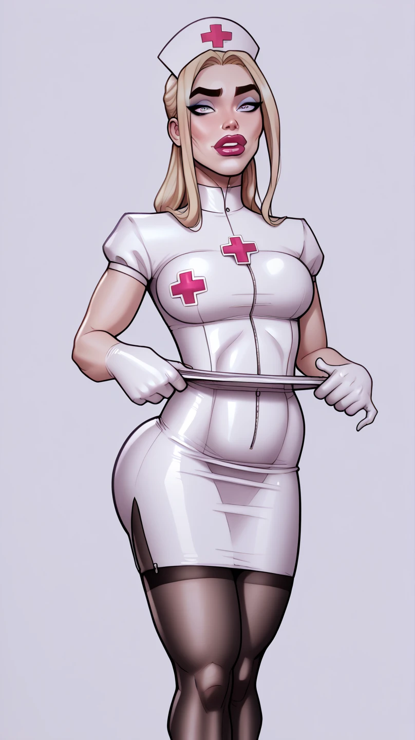woman big muscle nurse