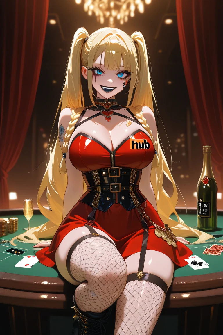 (Scine of Xmas events in Casino:1.3), ((matured girl wearing Sexy Santa clause costume with far:1.3, red dress with green, holding a present box in both hands to give viewers:1.2, close to viewers:1.2)), a matured woman with long black hair and a red outfit, red winter coat with bore, scarfs, green ribbon tie, knee length long boots, red and green winter outfits, holding present box with wrapping by ribbon:1.5, Christmas tree decorated with many ornaments:1.2, white bags on a sled, wearing red pencil skirt, Arabic, bodyesbian, fine details, beautiful anime illustration, 28 years old, (milf:1.3), (solo:1.5), (sfw:1.25), (sagging breast, fuge breasts, big tits, thin waist, big ass:1.2), Raised sexy, (dark mahogany medium short hair, updo, hair over one eye, asymmetric hair, Carly hair, low tied braids), (musulman, white Headscarfs, hair bands, head vandage, Turban), (ultra high resolution, 8K RAW photo, photo realistics, thin outline:1.3, clear focus), best qualtiy, cinematic lighting, textile shading, blurry back ground, field of depth, bokeh, (Bright pupils, fine detailed beautiful eyes with highlight:1.3, super detailed eyes, high detailed face), Red lip, fine realistic skins:1.1, looking at viewers:1.3, (dynamic angle:1.3, full body:0.6, front view:1.1, breast focus:1.3, from above:1.2), (dynamic posing:1.5, sexy posing:1.2, sitting with holding knees:1.3, leaning forward:1.2), (seductive, shy happy smile:1.4), centered image, (wearing red long coat with bore and clothes, ((bare breast:1.37)), gold ornaments, rolling red clothes around waist, dark red long leather boots:1.3, translucent white lace pantyhose), (((correct ???????:1.5, perfect hands:1.5, ideal ratio body proportions:1.37))), (in a night:1.3),