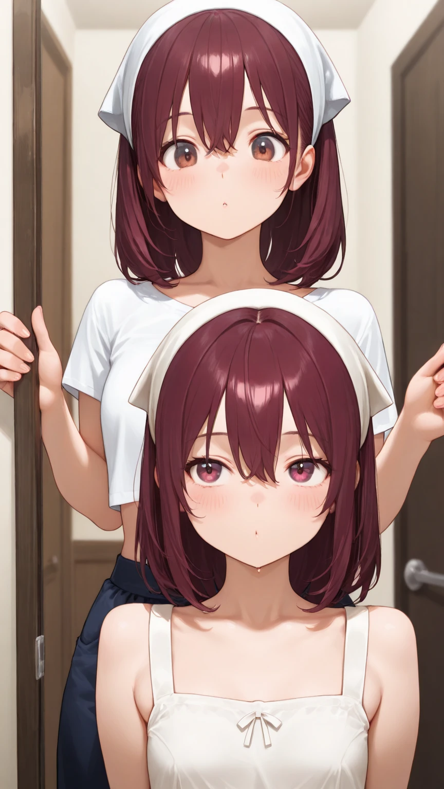 nsfw,One Woman、10 years old、Primary school students、Completely naked、(Beautiful nipples)、((Small Breasts)),((1boy and 1girl, vaginale, Sex ))、(Random pose)、Shot from a random angle、Highest quality、Very delicate and beautiful、((Very short bangs))、((Bangs))、Light shiny brown hair、The hair is light、((Short Bob))、Cute face、Young face、Cute like an idol、Yellow Eyes、Are thin、Slim figure、Short、(Child body type)、((Lots of sweat))、Embarrassed face、Open Mouth、Troubled face、Red face、(Bathroom at home)、Sperm splashed on face、、