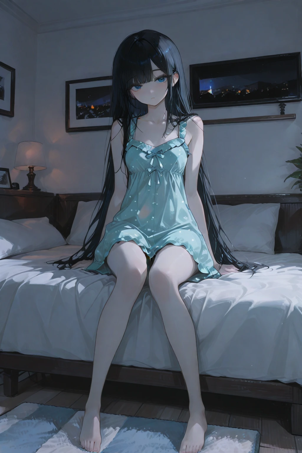 High school girl lying on her back、（raise her legs１.4）、Knees on chest、 Hold your thighs with both hands