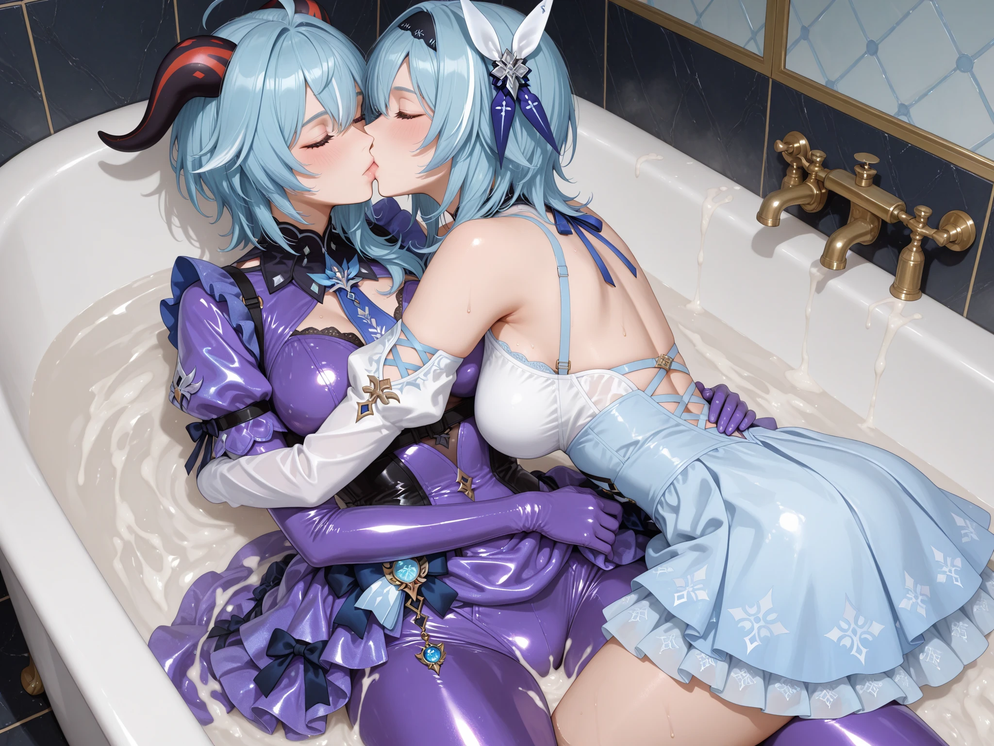 masterpiece, Highest quality, Very detailed, sharp, , Structure of the film, Portraiture, Realistic texture,,Cute Girls,,,(Yorihime, slut,curvy,saliva,,orgasm face,sweat , I feel,(Ecstasy) ,,, spoken heart ,,steam,Trembling,) ,,、,,Cum in anus ,cum in pussy,group sex, spitroast, fellatio, oral, sex, threesome, ,penis in pussy,, hug, face to face, straddle
