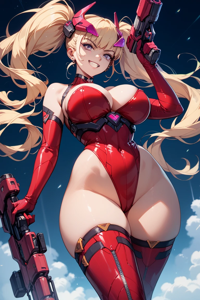[(white background:1.5)::5], (bottle bottom:0.9), masterpiece,(full body:1.2),(masterpiece, ultra high res, 16k uhd, high quality),1girl, red suit, huge chest, full body, smirk,perfect face, full body suit