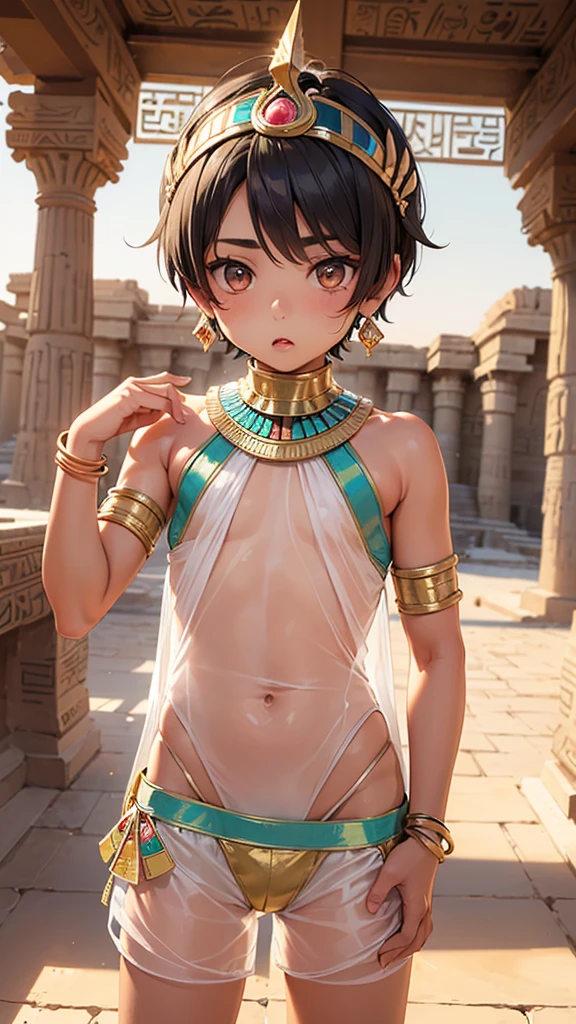 (9 years old:1.7), (arabian girl:1.2) perfect face, (chubby:1.5) child in perfect full HDR body exposed midriff highleg loli flat chest curvy indian armpits (bellydancer:1.6) 8k high res knees ankles , (skimpy robe:1.5), cleavage (shiny skin:1.5) (squatting:1.5) (high heels) (armpits:1.3) (outdoor) (black theme:1.5) (masterpiece:1.8) (hijab:1.2)