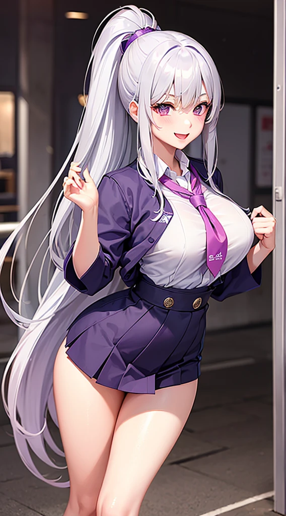 Highest quality、super high quality、16K, Delicious breasts、Facial expressions are random、Location TV station、 Hair color is silver hair、The pose is with the butt facing the viewer.、The distance is random、Angle from below、Small face、Very delicate facial expressions、Delicate eye depiction、Highly detailed hair、Erotic、18-year-old female、Glowing Skin、Soft Skin、The only sexy Japanese woman、The outfit is a random news anchor suit、1 female、