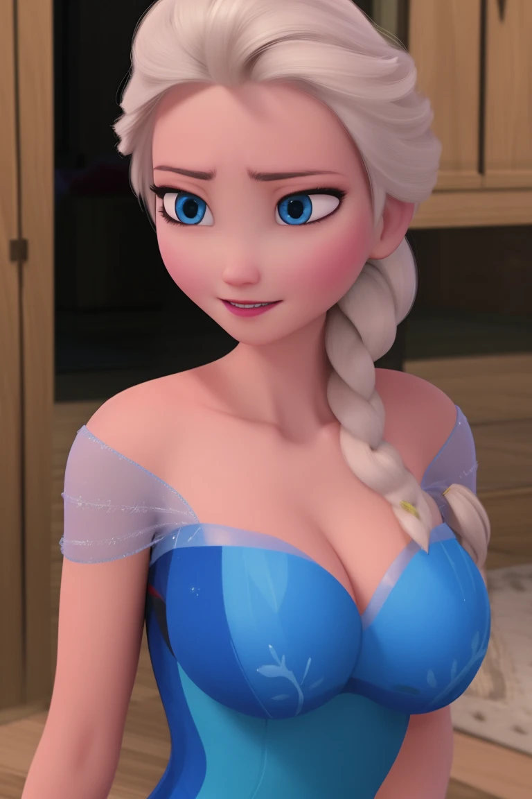 (masterpiece:1.4), (best qualit:1.4), (high resolution:1.4), elsa of arendelle, smile, blue bikini, looking at viewer, hands at side, big breasts, with a pearl collar at neck, earrings, white thigh-high stockings, (realistic:1.2), (realism), (masterpiece:1.2), (best quality), (ultra detailed), (8k, 4k, intricate),(85mm),light particles, lighting, (highly detailed:1.2),(detailed face:1.2), (gradients), colorful,(detailed eyes:1.2)(detailed background),detailed landscape, (dynamic angle:1.2), (rule of third_composition:1.3), (Line of action:1.2)