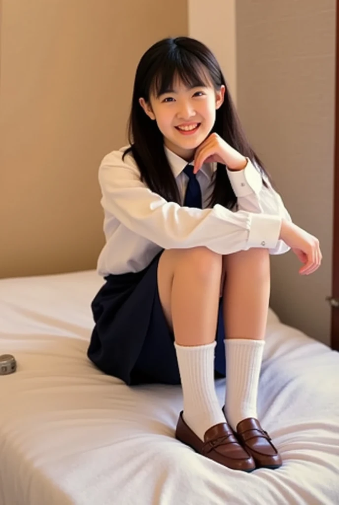 Cute and lovely elementary school first grade girl pretty face full body sitting full body photo little kid sexy naughty children bed short skirt toilet temptation panties visible
