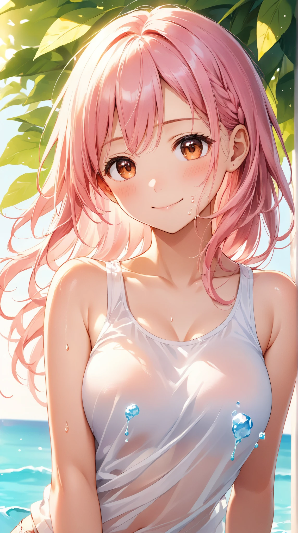 bikini, shy, Blushing