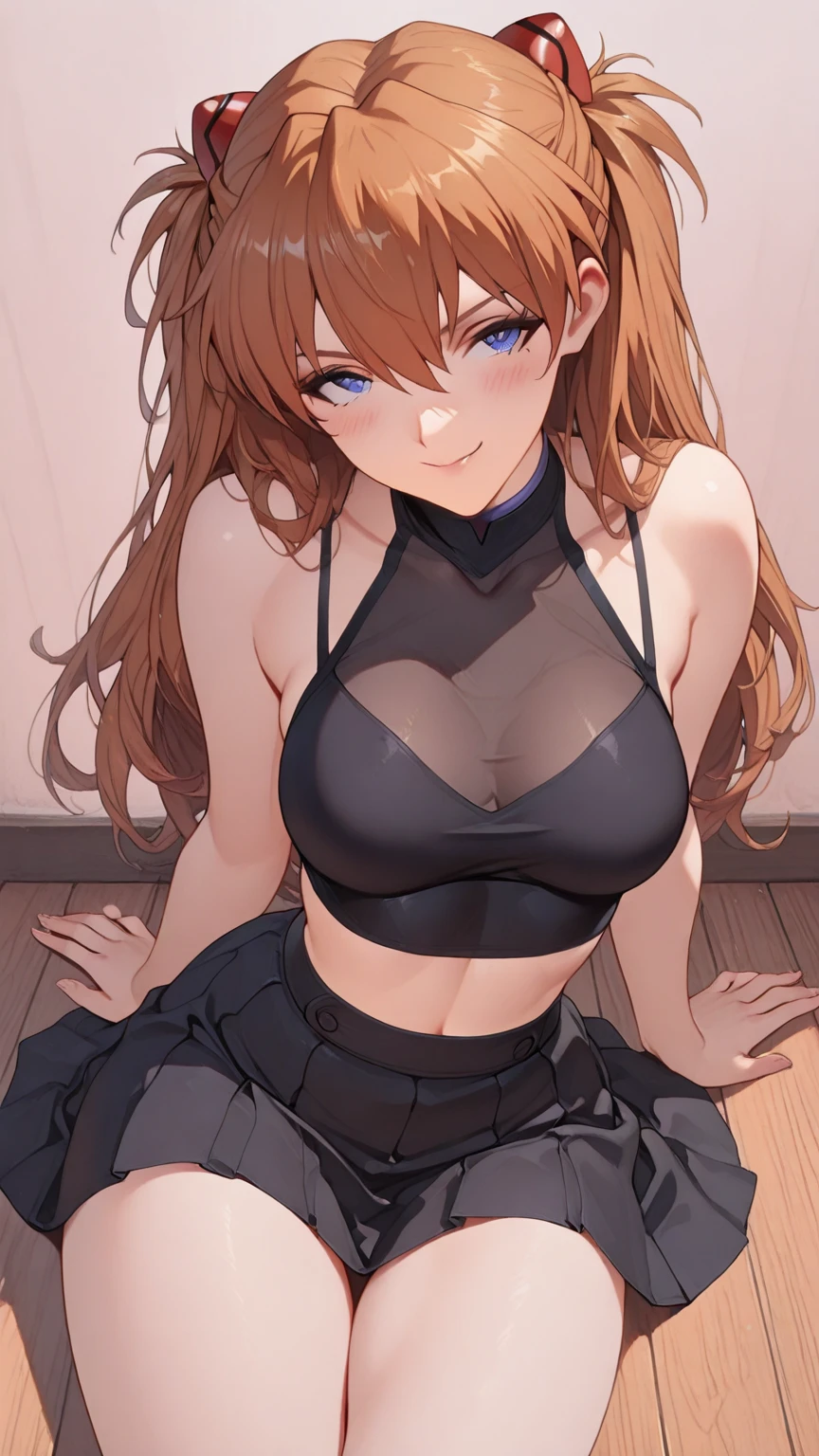 anime, beautiful face, highly detailed face, 2 accurate legs detailed eyes, highly detailed background, perfect lighting, accurate arms, beautiful blonde hair, accurate hands, accurate fingers, full body, 1girl, solo, ruby hoshino, oshi no ko, indoors, detailed heels, black heels, detailed thighhighs, absurdres, high res, ultrasharp, 8K, masterpiece, looking at viewer, teasing smile, in a nightclub booth, nightclub panties, nightclubs bras, (hands on breasts:1.2), standing, pencil skirt, beautiful black panties