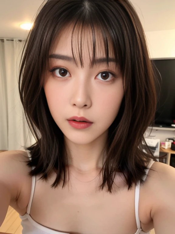 ((highest quality, 8k, masterpiece:1.3)), concentrated:1.2, Beautiful woman with perfect figure:1.4, ((Cut your hair in layers, Beautiful :1.2)), Bandeau dress:1.1, Highly detailed face and skin texture, Detailed eyes, double eyelid,Whitening the skin,Long white hair,close - up studio photo, Japanese Model, , Beige sleeveless tight knit, ID photo
