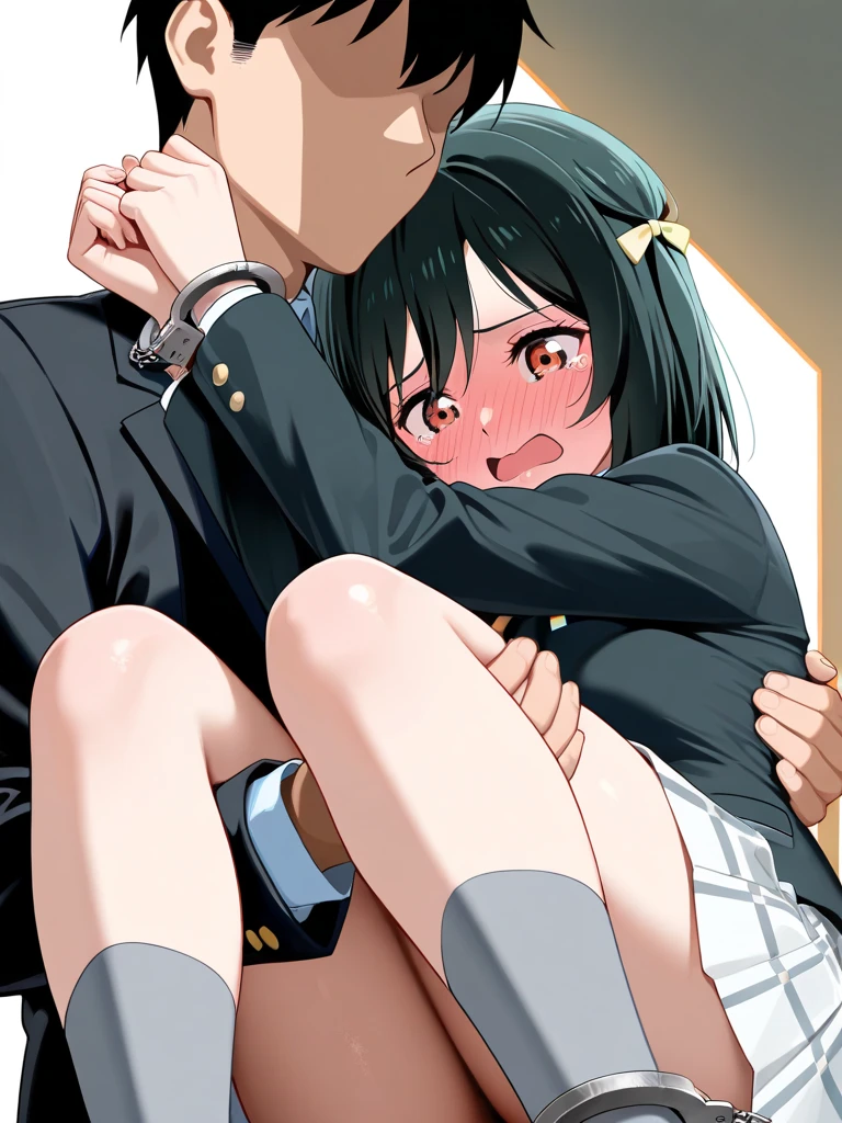 shirase sakuya,Denim shorts,Black knee socks,Black thigh high socks,White shirt with rolled up sleeves,Place your hands behind your back,penis,Slender and sexy woman,Cum in mouth,Blowjob,deep throat,in your mouth,A man grabs a woman's head,rape,A lot of semen,Black Hair,short hair,boyish,Cum in mouth,Put it in your mouth,bed,First Person View,2 males,Used condom on clothing,recording,