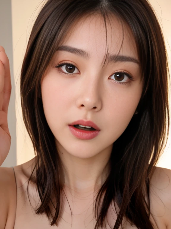 masutepiece, Best Quality, Illustration, Ultra-detailed, finely detail, hight resolution, 8K Wallpaper, Perfect dynamic composition, Beautiful detailed eyes , Hotel(Bet), Sexy face,Face feeling ecstasy,Face at the peak of sexual arousal,Excited face from sex