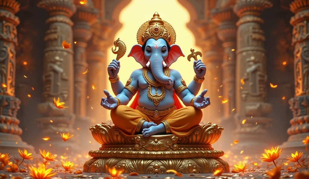 ((Ganesha god)) elefant, Diving Into The Ether Flowing with The Eternal Soul Through Vibration of love, everything is connected, Flowing energy, Spiritual, divine, dreamlike, cosmic, concept art, mind blowing, feminine beauty, god, pineal gland, dreamlikeart --auto