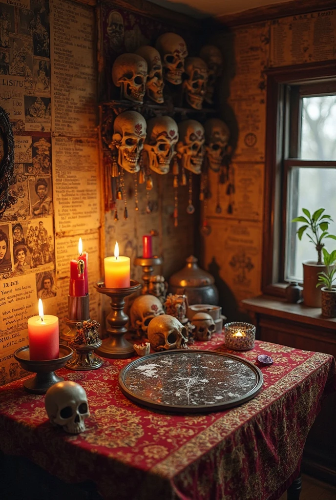 <lyco:witch house_v2.0:1> witch house, sharp, amazing, bokeh, canon dslr, realistic, cauldron, fireplace, skull