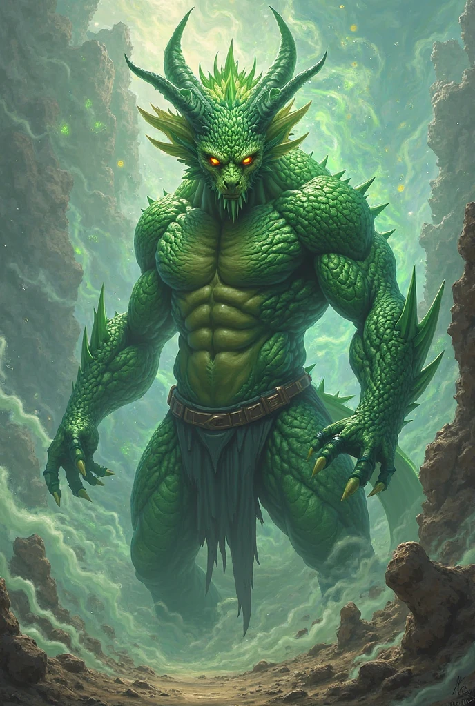 (anthro green slime monster,shape of a lizardman,transparent slime body with lizardman skull and bones inside,comic book style,best quality,4k,ultra-detailed,realistic,by laobai,by taran fiddler,by honovy, wearing cloak, loincloth)
