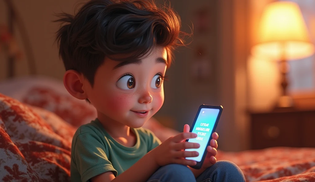 A boy with charger
