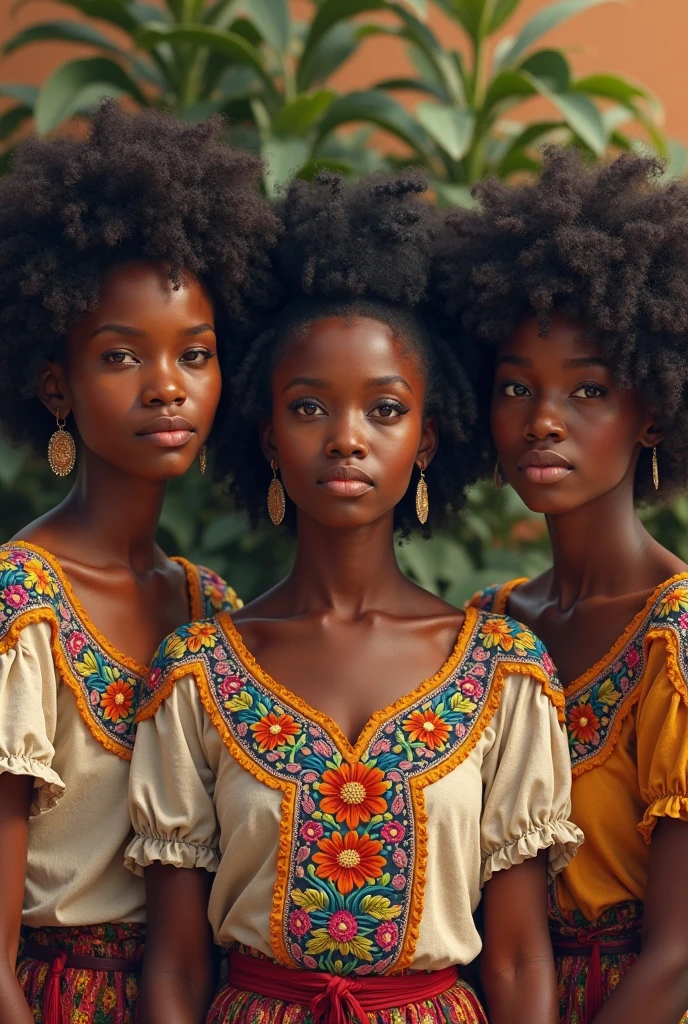 3 femme peau noire natsy,le regard vers nous