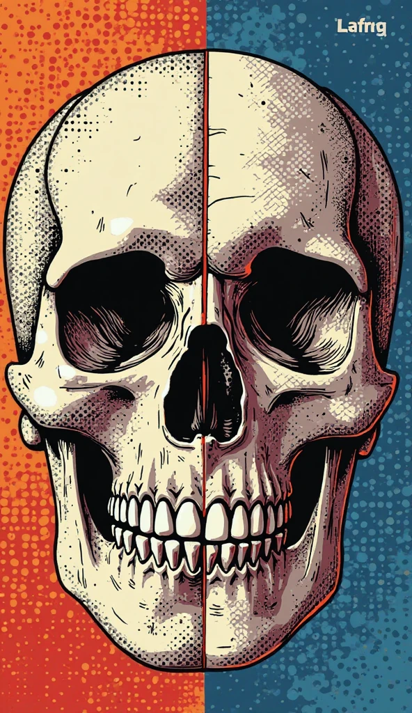 drawing of cyclist skull with balloons 