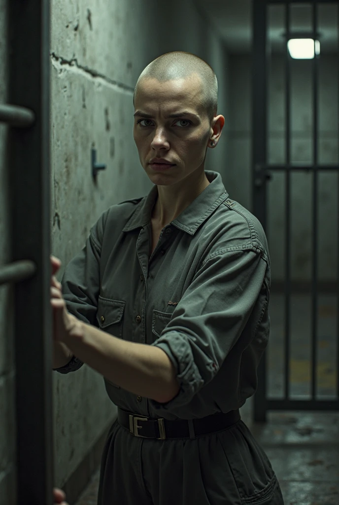 the bald woman prisoner's, in side the jail