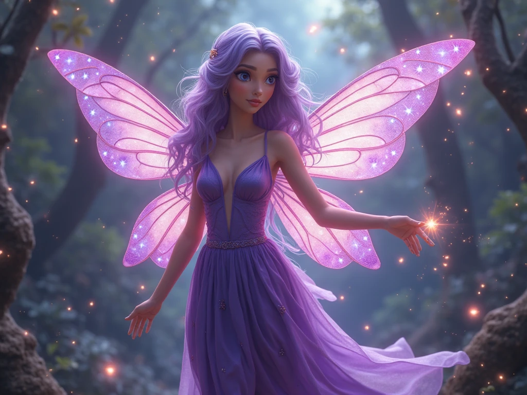 Anime fairy walking in the forest with a blue and purple fairy, full body, fantasy art style, extremely detailed artgerm, artgerm in artstation pixiv, forest fairy, ! dream art, fairy, 2. 5 D CGI Anime Fantasy Art, Portrait of a Fairy, Queen of Fairies, IG Model | Artgerm, Ross Tran 8 K