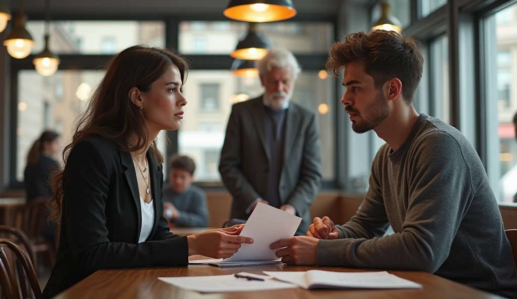 woman doing spanish with a man