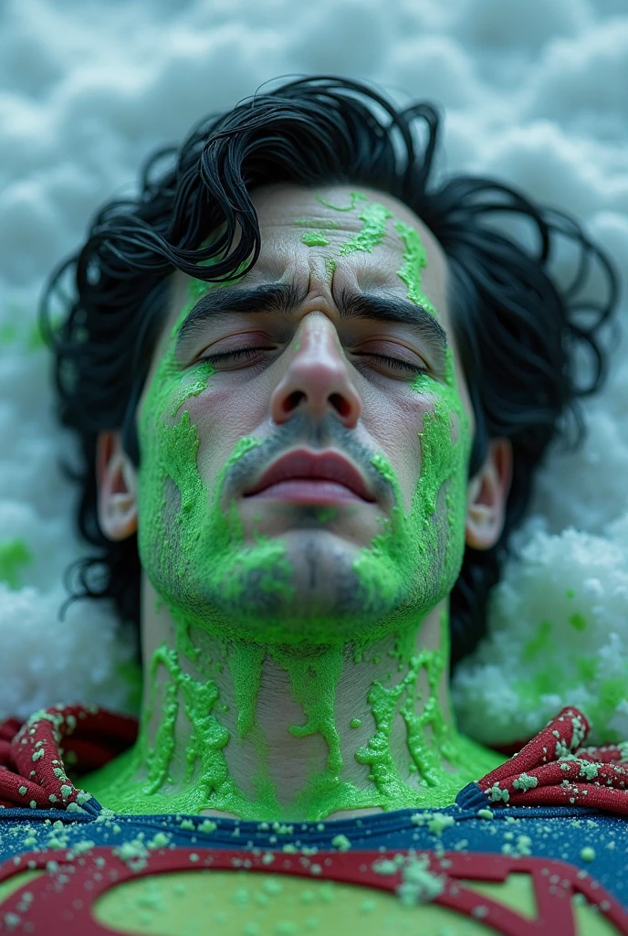 Dramatic green lantern as a firefighter with firefighter uniform and tools like helmet or ax and jacket, cinematographic, extremadamente realista, extremadamente detallado, extremadamente afilado, tiro de cuerpo completo