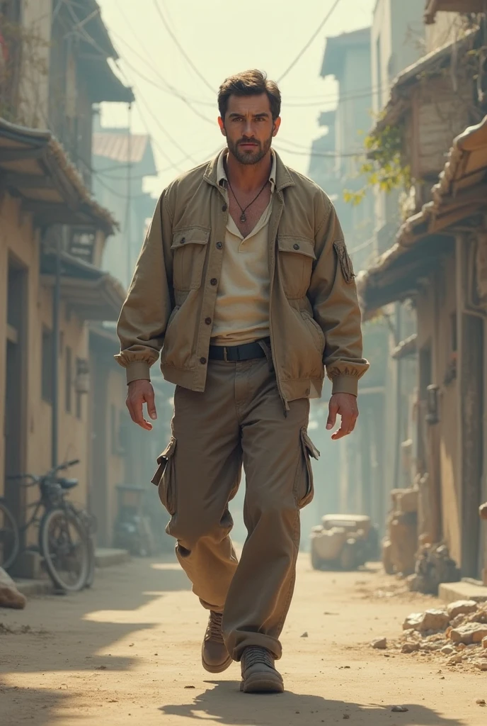 Imagine a scene where a famous Bollywood actor, Salman Khan, is dressed in tattered, faded clothes, looking very different from his usual glamorous self. His clothes are dirty and torn, and he looks tired and unkempt. He’s standing on a busy, crowded street in a big city, possibly in Mumbai. The road is lined with shops, vehicles, and people going about their day.Salman Khan is holding a small, dented metal bowl (katori) in his hands, reaching out towards the passersby as if asking for money. His expression is a mix of desperation and humility, contrasting sharply with the luxurious lifestyle he’s known for. The people around him are either ignoring him, looking at him with pity, or are shocked to see him in such a condition.The background could show a typical Indian street scene, with colorful shops, street vendors, and a mix of pedestrians and vehicles, adding to the stark contrast of his situation. The overall mood of the image should convey a sense of irony and the unexpected nature of the scenario.