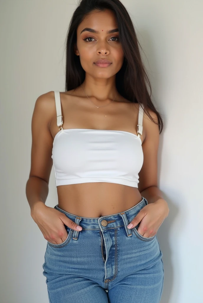 Jolie fille de 14 ans vêtements noir black girl dans sa chambre en train de prendre une photo