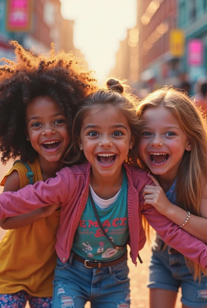 I need a magazine cover with super happy kids on it.