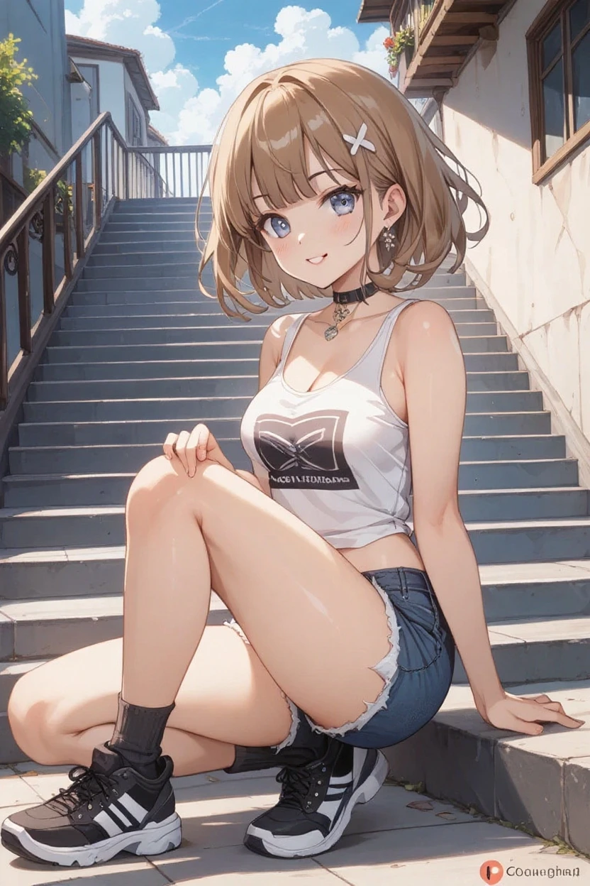 Please make sure your white panties are visible、