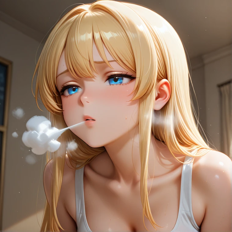 nsfw:0.5, (((HHH))), a precious special eroticism porn scene, Express all her emphasized feelings through her facial expressions and posing,
ultra masterpiece, ultra high quality, spectacle scale, photorealistic:1.3, ultra high resolution, described in ultra fine detail down to the minutiae, sharp, clearly, textured, depth of field, professional composition and lighting, (close-up shot), from below,
sexy, sensuous, erotic, eros, horny, sexually aroused, craving:1.1, (panting), messy, loose, sticky slimy, (raw), shiny, glaring, rich in color,
high grade flashy courtesan, (looking up and (enraptured:1.1 rapt:1.1 (half-open)) bedroom eyes to downward camera view)),
wearing wrinkled ((vivid (bright color (shiny satin) sexy pajamas dress))), skindentation, Wedgie, erect nipples, itching pussy,
beautiful sexy face, detailed mouth:1.1, detailed too shiny lips:1.1, large firm breasts, Delicious body, oily wet translucent skin, messy loose (updo) with side-swept bangs hair, gold simple necklace earrings,
((blush)), (((sweat))), a little particle sweat drops, (((steam))), ((sigh)), ((((drooling)))), (((((ecstasy))))), ((((orgasm)))), (((ahegao))), ((((cum on body)))),
((blissful:1.5 ecstatic expression:1.1)), oral vagina, Drooling slimy tongue, Give me her special H service that captivates boys, ecstatic attentive escort service energetically, late night when sexual desire increases, Her sexual energy has increased, Anyway she is a very intense pervert,