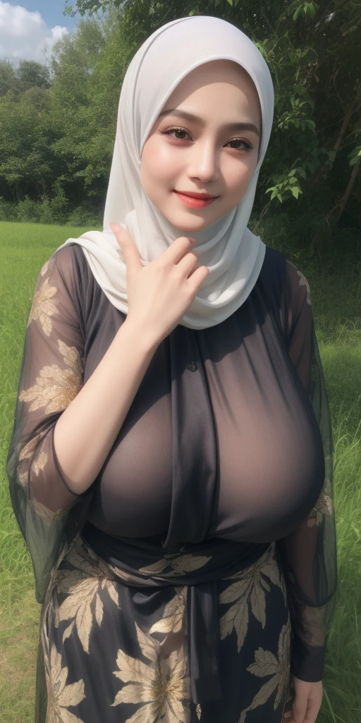 BOKEH, ((PANTY FLORAL PATTERN)), Wearing satin Tuxedo outfits, 68 year old, Rainbow, ((HIJAB)), "Oki Setiana Dewi", ("Orange Hijab Floral pattern Naked"), Chubby Wearing "Lace Floral Pattern Bra" & Short Hairy Pussy, "Facial expression in happy smile", "Orange", " Orange Lips", "Bokeh", "Very happy facial reaction", ((HEAVY HUGE BREASTS TITS)) lingerie, ((SHINY NIPPLES)), ((HUGE NIPPLES)), background Forest Indonesia, bokeh, down view , fat body, ((KEBAYA NYONYA)),