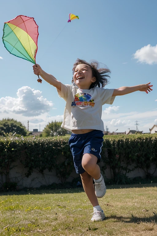 Boys flying kites